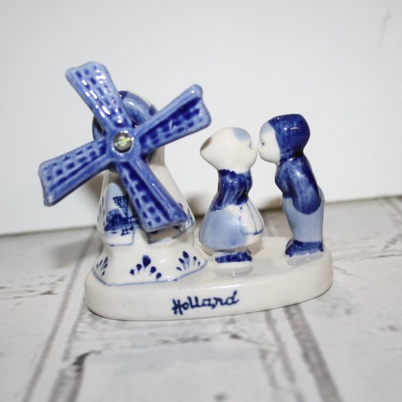 Vintage Other - 🌬️ Vintage Blue Windmill Figurine · Holland · 3" Wide